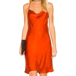 New REVOLVE Backstage Silk Slip Dress Jennifer 90s Y2K Cocktail Party